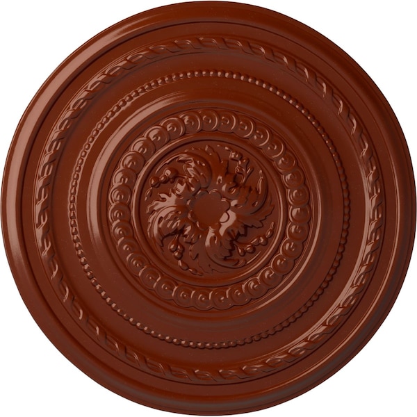 Ekena Millwork Pearl Ceiling Medallion (Fits Canopies up to 1 7/8"), Hand-Painted Firebrick, 26 1/4"OD x 1 1/2"P CM26PEFIF - main